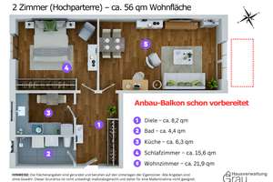 Erbpacht bis 2085 komplett BEZAHLT, top Grundriss, 2021 modernisiert, Bad neu, gepflegte Wohnanlage – Kohlrauschstraße 4, 80805 Alte Heide-Hirschau, München – Vorschaubild 11