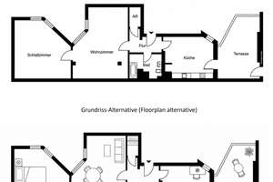Gartenstraße, Mitte: DG-Wohnung mit großer Terrasse; alternativer Grundriss mit drei Zimmern möglich – Gartenstraße 111, 10115 Mitte (Ortsteil), Berlin – Vorschaubild 3
