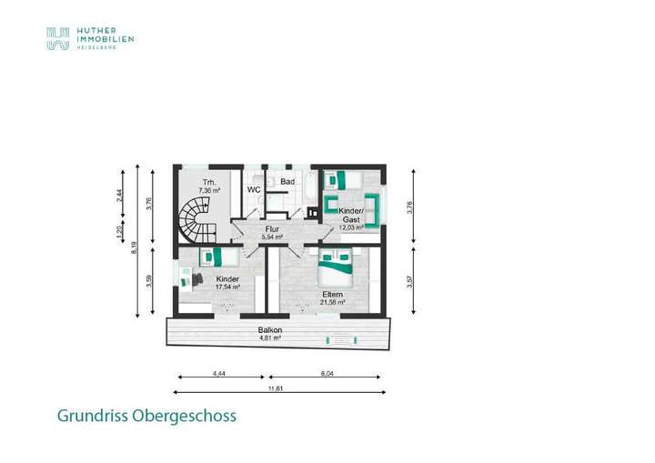 Grundriss Obergeschoss