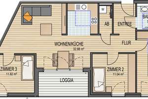4-Zimmer-Wohlfühlwohnung in Top-Lage mit bester Anbindung und hohem Freizeitwert! (Wohnung 6.11) – Münzstrasse 58, 42281 Barmen, Wuppertal – Vorschaubild 2