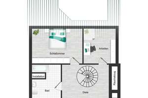 Wohnen auf zwei Ebenen! Helle Maisonettewohnung mit Balkon und Garage in Köln-Mengenich – 50829 Bocklemünd/Mengenich, Köln – Vorschaubild 30