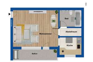 Gepflegte 1-Zimmer-Wohnung in Wuppertal-Heckinghausen – Die vollständige Adresse der Immobilie erhältst du vom Anbieter., 42289 Heckinghausen, Wuppertal – Vorschaubild 8