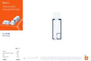 B04: Kompakte 1-Zimmerwohnung im EG mit Gartenterrasse – Hausdorffstraße 348, 53129 Dottendorf, Bonn – Vorschaubild 4