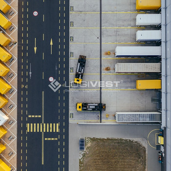 Projektierter Neubau einer Lager- und Logistikhalle nahe der Grenze