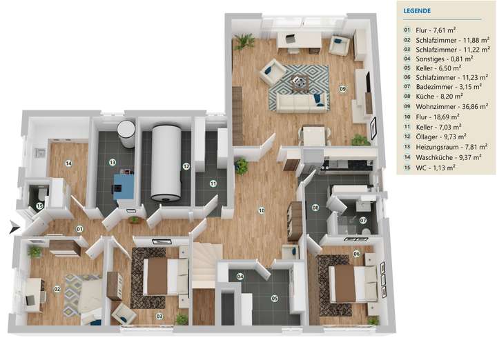 Grundriss Untergeschoss