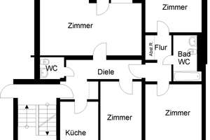 4-Zimmerwohnung mit WBS – Ilmweg 44, 38120 Weststadt, Braunschweig – Vorschaubild 2