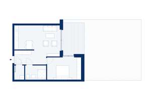 RESERVIERT! D04: 2-Zimmerwohnung mit Terrasse und kleinem Garten vor Wohn- und Schlafzimmer – Villenstraße 4, 53129 Dottendorf, Bonn – Vorschaubild 3