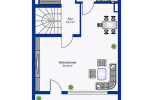 ONLY 10 MINUTES TO CLAY! Approx. 150 m² townhouse with 5-room, 4-bed, garden + garage *Pets allowed* – Die vollständige Adresse der Immobilie erhältst du vom Anbieter., 55246 Mainz-Kostheim, Wiesbaden – Vorschaubild 25