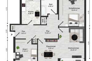 Wohnen in Bestlage - Dachwohnung  am Volksgarten  mit großzügigem Grundriss *Balkon*Garage* – Volksgartenstraße 50, 50677 Neustadt/Süd, Köln – Vorschaubild 8