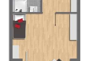 Helle 1-Zimmer Wohnung Balkon Studenten Uni Essen möbliert 5min bis HBF in Essen-Stadtwald – Ahornstr. 25, 45134 Stadtwald, Essen – Vorschaubild 13
