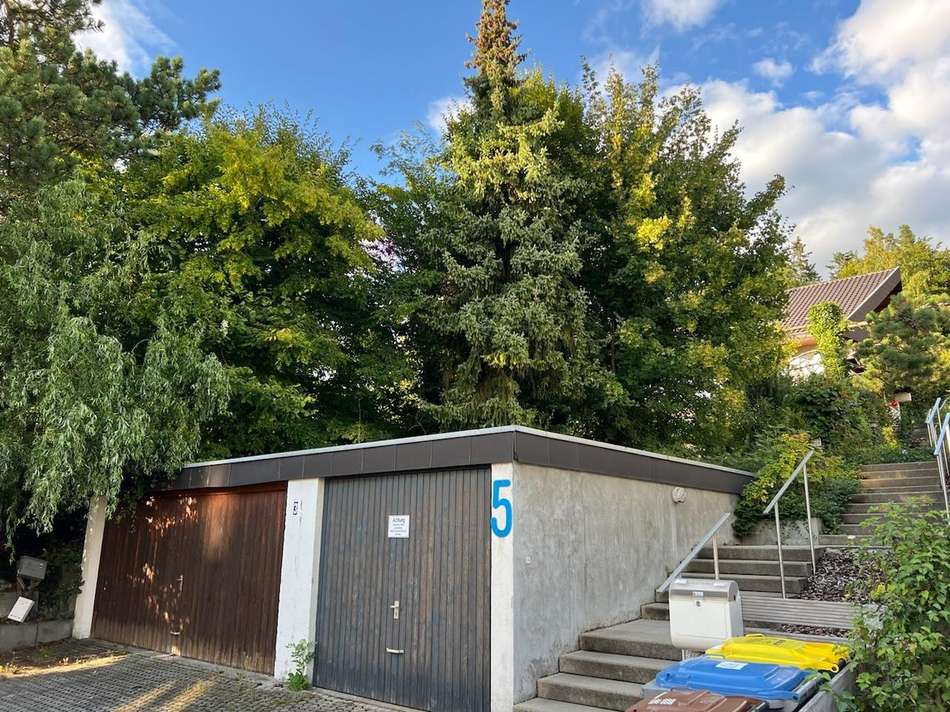 Garage links und Aufgang