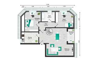 Stilvolle Maisonette-Wohnung mit Balkon in bester Lage von Eichenzell! – Die vollständige Adresse der Immobilie erhältst du vom Anbieter., 36124 Eichenzell – Vorschaubild 9