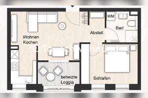 Tauschwohnung: Gemütliche 2,5 Zimmer Wohnung mit Loggia,Aufzug und EBK – Die vollständige Adresse der Immobilie erhältst du vom Anbieter., 4315 Volkmarsdorf, Leipzig – Vorschaubild 2