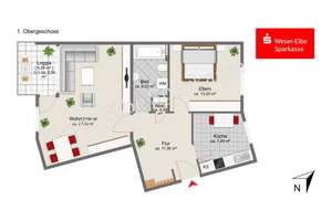 Wohnen in Bremerhaven - 64 m² mit Balkon und Ruhe – Die vollständige Adresse der Immobilie erhältst du vom Anbieter., 27580 Lehe, Bremerhaven – Vorschaubild 18