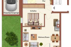 2-Zi.-ETW in Erlangen - Frauenaurach...kleine Wohnung, eigener Garten – Die vollständige Adresse der Immobilie erhältst du vom Anbieter., 91056 Frauenaurach, Erlangen – Vorschaubild 2