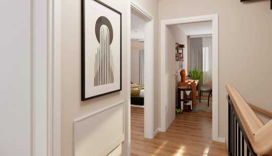 Bild von Doppelhaushälfte mit großer Dachterrasse