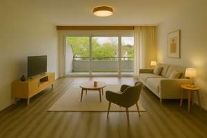 Helles 1-Zimmer-Apartment mit großem Balkon nähe Universität Saarbrücken – Beethovenstraße 49, 66125 Dudweiler (Ortsteil), Saarbrücken – Vorschaubild 1