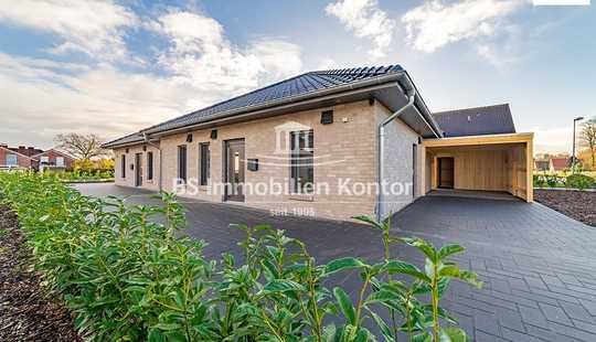 Bild von Petkum-Ems-Seitenkanal! Schlüsselfertiger Neubau-Bungalow mit Terrasse und Gartenanlage in ruhiger W