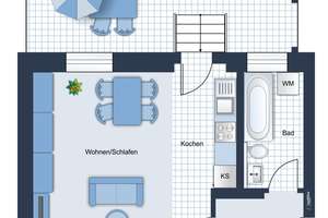 Kapitalanlagen • 2x 1-Zimmer • vermietet • mit Terrasse • Chemnitz • Kaßberg •  jetzt Geld anlegen – Die vollständige Adresse der Immobilie erhältst du vom Anbieter., 9112 Kaßberg, Chemnitz – Vorschaubild 2