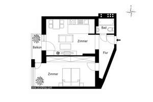 Zentral gelegene und gepflegte 2-Zimmer-Wohnung mit Aufzug, Einbauküche und Fußbodenheizung – 10707 Wilmersdorf, Berlin – Vorschaubild 7