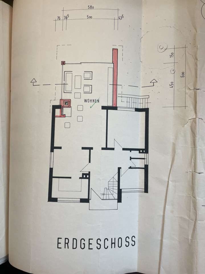 Grundriss 1969 mit Anbau 1981