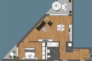 2-Zimmer-Wohnung mit 2 Loggien zum Innengarten & Wannenbad – bezugsfertig Frankfurt – In der Au 23, 60489 Rödelheim, Frankfurt am Main – Vorschaubild 7