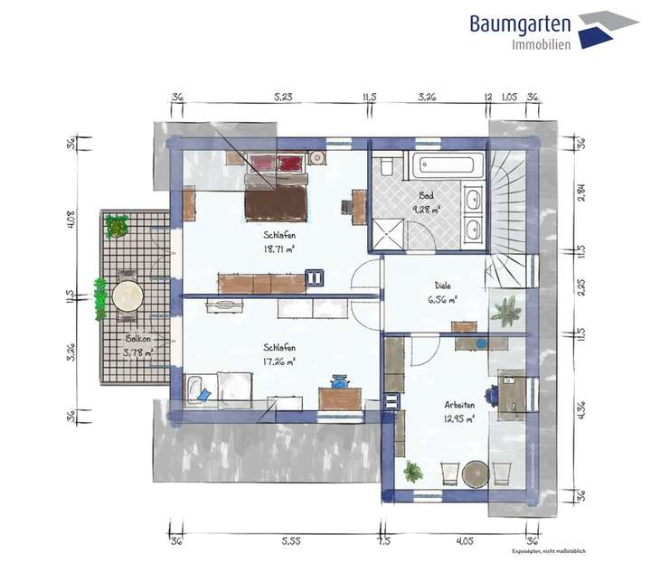 Grundriss Obergeschoss