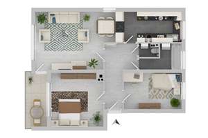 *mit Küchenzeile* moderne 3-Zimmerwohnung mit Balkon *frisch saniert* – Max-von-Laue-Straße 3, 32657 Lemgo – Vorschaubild 6