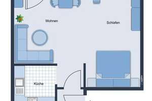 gemütliche 1-Zimmer-Wohnung in ruhiger Lage im Hassee-Vieburg – Die vollständige Adresse der Immobilie erhältst du vom Anbieter., 24113 Hassee, Kiel – Vorschaubild 6