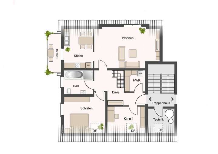 Grundriss untere Ebene