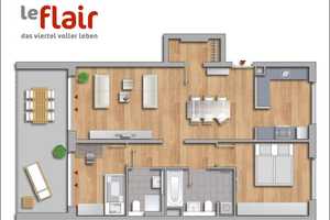"Le Flair" in Düsseldorf-Pempelfort, schicke 3-Raumwohnung mit Parkett und Loggia in begehrter Lage. – Marc-Chagall-Str. 12, 40477 Düsseldorf – Vorschaubild 5