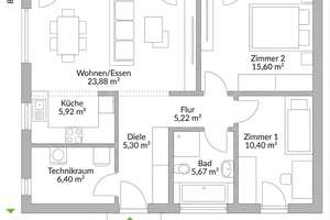 Moderner Wohntraum auf einer Ebene – Neuwertiger Bungalow (Bj. 2022) – Walderstraße 11/1, 72505 Krauchenwies – Vorschaubild 5