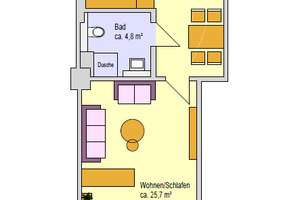 2 Monate mietfrei! Neues 1-Zimmer-Apartment, separater Koch-/Essbereich + Einbauküche + Duschbad – Hansemannplatz 1, 52062 Hansemannplatz, Aachen – Vorschaubild 12