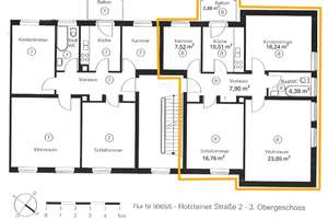 Helle 3,5-Zi.-Altbauwohnung mit Balkon, Kaminofen & unverbaubarem Weitblick in Sendling – Holsteiner Str. -, 81377 Am Waldfriedhof, München – Vorschaubild 27