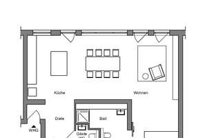 Seltene 107-qm-Souterain-Wohnung in Oberkassel, in allerbester Lage auf der Dominikaner Str.  – Dominikaner Straße 38, 40545 Oberkassel, Düsseldorf – Vorschaubild 2