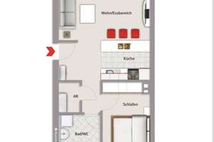 Neue Küche, frisch renoviert, EG mit Terrasse, gute Anbindung – Mühlstr. 26, 90513 Zirndorf – Vorschaubild 2