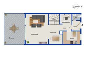 Ihr neues Zuhause: Gepflegtes RMH mit Gartenidylle und Ausbaupotenzial in Nürnberg-Weiherhaus – Die vollständige Adresse der Immobilie erhältst du vom Anbieter., 90455 Kornburg, Worzeldorf, Nürnberg – Vorschaubild 16