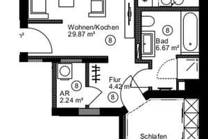 Schickes Nest! + Parkett + Fußbodenheizung + Lift + tolles Bad + Balkon + Übernahme EBK möglich – Schönbachstraße 89, 4299 Stötteritz, Leipzig – Vorschaubild 6
