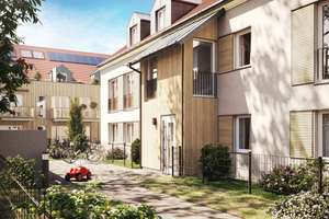 Neubau einer tollen 3-Zimmer EG-Wohnung mit großzügiger Südterrasse + Privatgarten – Altostraße 30-32, 81245 Altaubing, München – Vorschaubild 3