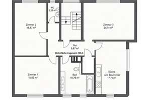 3-Zimmer-Wohnung mit 100 m² in Heidelberg-Wieblingen im 1.OG mit Luxus Bad, EBK, Gartenmitnutzung – Falkengasse 26, 69123 Wieblingen, Heidelberg – Vorschaubild 4