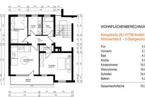 *AB SOFORT VERFÜGBAR* Frisch renovierte 3-Zimmer Wohnung mit Balkon – Königstraße 28, 47798 Stadtmitte, Krefeld – Vorschaubild 14