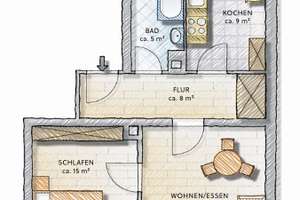 ** Sehr schöne 2-Zimmer-Wohnung am Stadtpark ** – Die vollständige Adresse der Immobilie erhältst du vom Anbieter., 90489 Wöhrd, Nürnberg – Vorschaubild 8