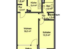 Schöne 2 Zimmerwohnung mit Balkon in Langwasser – Striegauer Str. 36, 90473 Langwasser Südost, Nürnberg – Vorschaubild 9