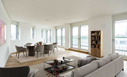 Hochwertige 4-Zimmer Neubauwohnung mit Blick auf den Rhein im 1.OG