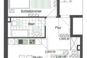 2-Raum-Dachgeschossstudio mit Einbauküche in Huttrop – Huttropstraße 42, 45138 Huttrop, Essen – Vorschaubild 10