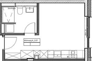 Wasserblick - 1 Zimmer Wohnung mit Einbauküche, Parkettboden & Einbauschrank – Am Rundtörn 28, 26135 Oldenburg (Oldenburg) – Vorschaubild 6