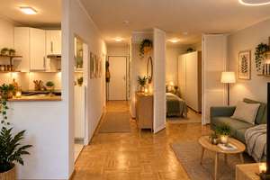 Vermietete 1-Zimmer-Wohnung mit Balkon und Duplex-TG-platz in Düsseldorf– nahe dem Rhein