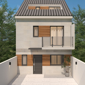 Reihenhaus mit 2 Etagen (Erdgeschoss und 1. Obergeschoss) 110 m2 Wohnfläche ( geförderter Wohnungsba