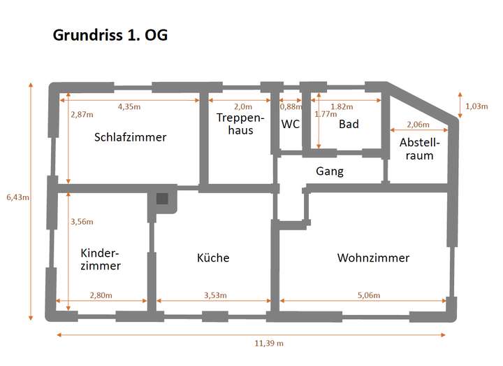 Grundriss Obergeschoss