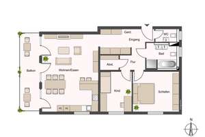 Attraktives Wohlfühlen in energieeffizientem Neubau als Erstbezug mit EBK, ablösefrei – Die vollständige Adresse der Immobilie erhältst du vom Anbieter., 86199 Göggingen-Süd, Augsburg – Vorschaubild 12